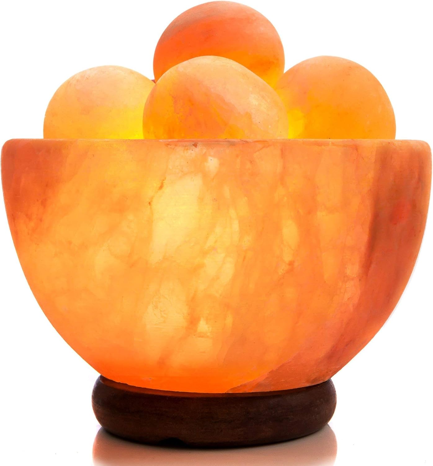 Himalayan Salt Lamp Bowl with 6 Stones