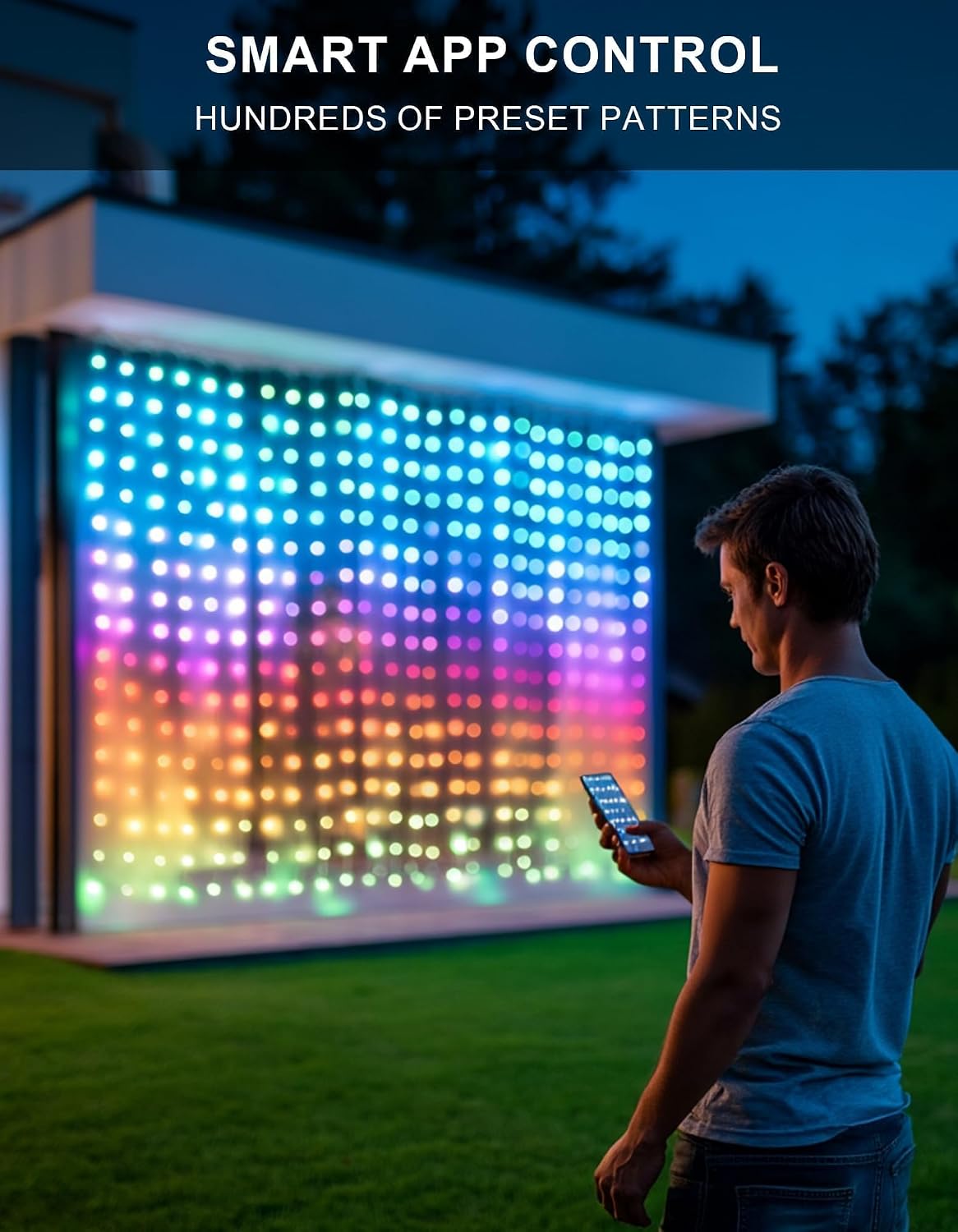 400 LED Curtain Lights - 6.6 ft - Image 7