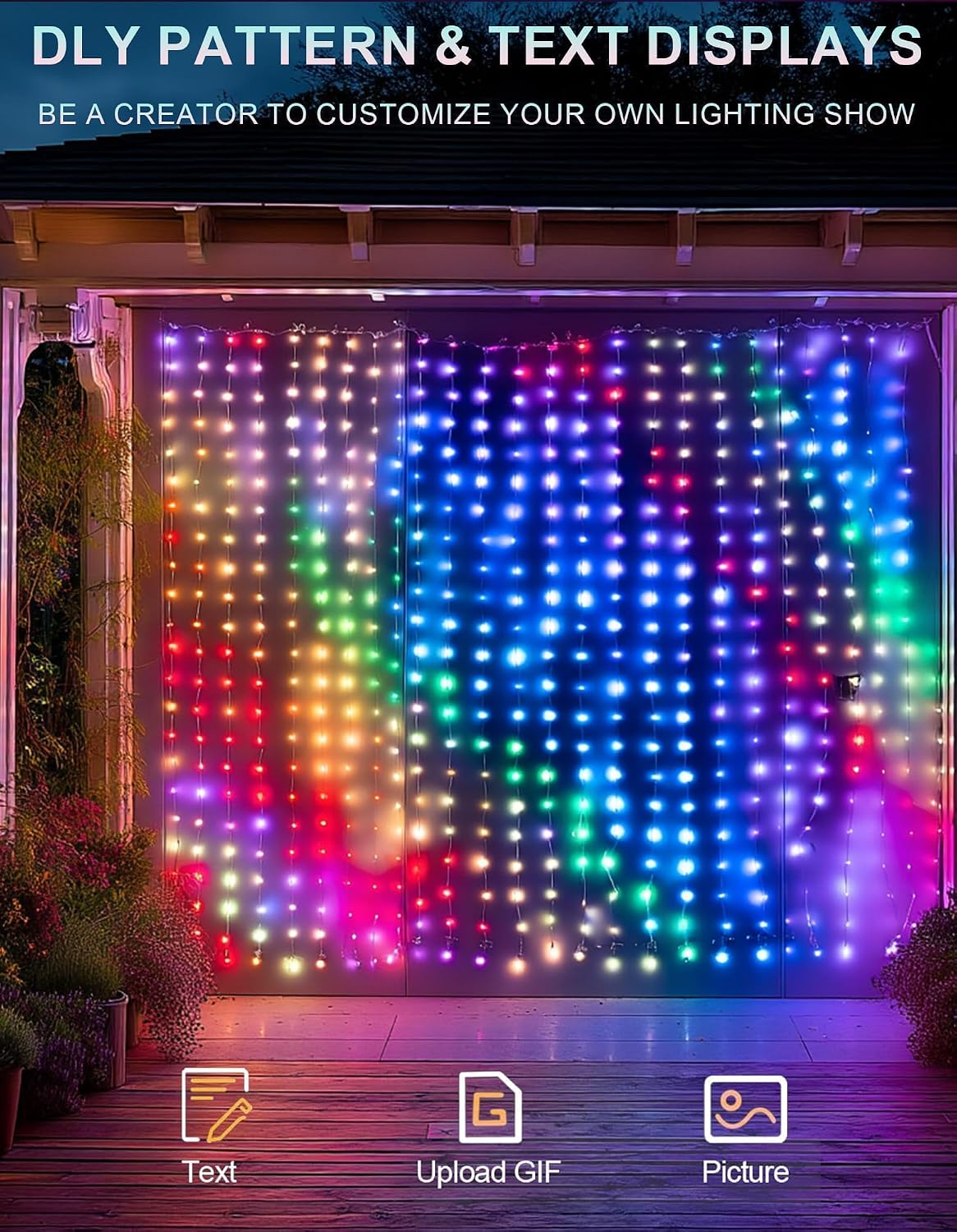 400 LED Curtain Lights - 6.6 ft - Image 3
