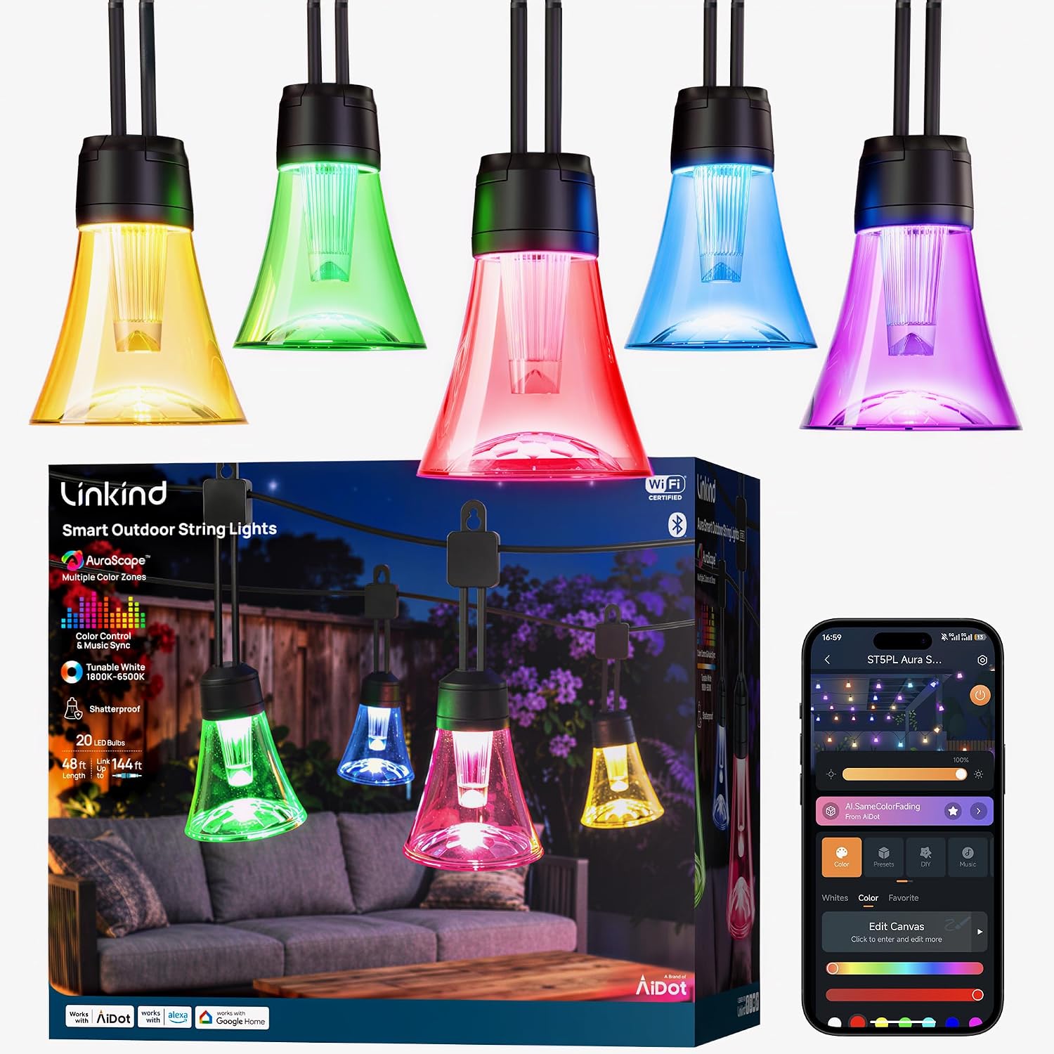 48 ft Outdoor String Lights